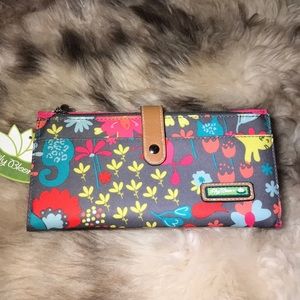 NWT Lily Bloom Liza Wallet - Playful Garden - Cats